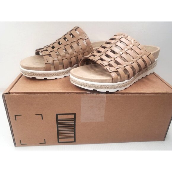 Bella Vita Oaklynn Wedge Sandal Leather Tan Sandal Women's Size 8M - Picture 9 of 9